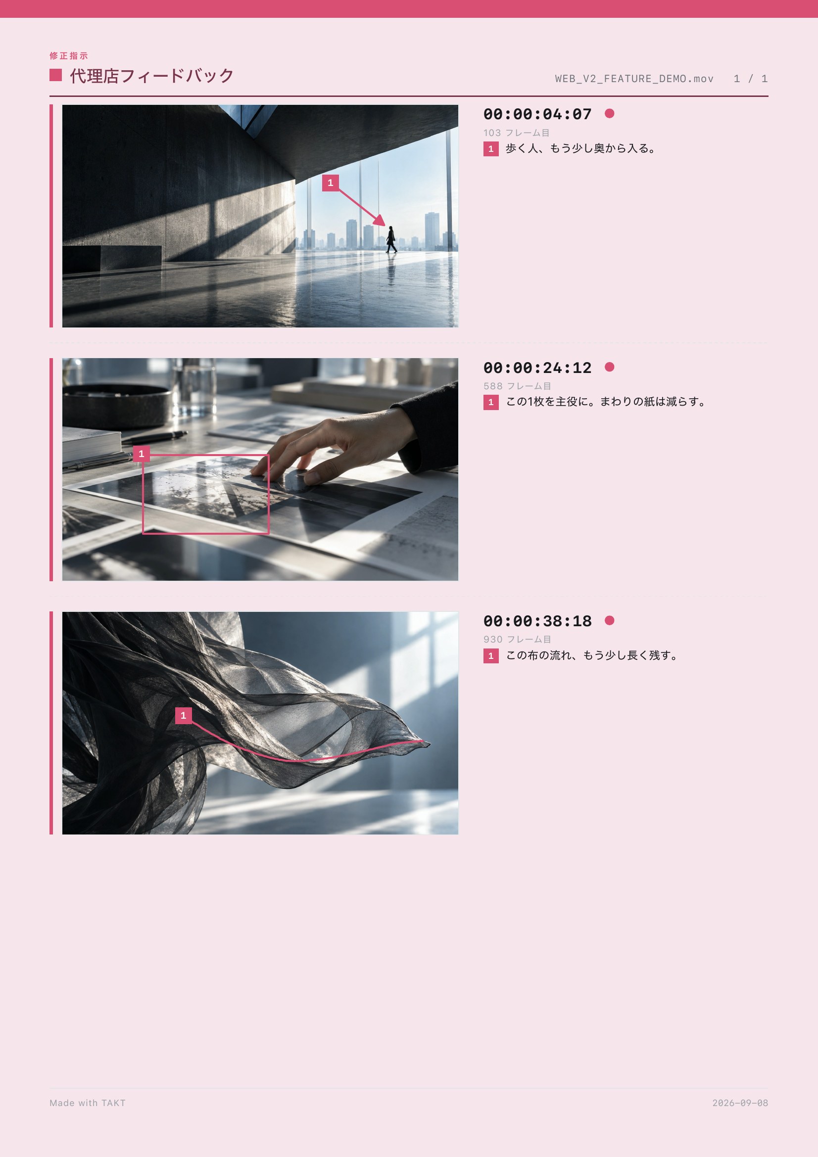 代理店の指示だけの PDF
